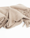 Cashmere Tassel Blanket in Brown