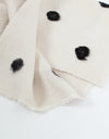 Cashmere Dot Shawl in Black/White