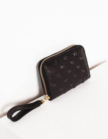 Elodie Leather Wallet in Black