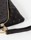 Roxanne Leather Clutch in Black