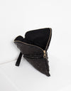 Roxanne Leather Clutch in Black