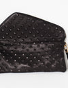 Roxanne Leather Clutch in Black