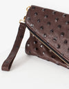 Roxanne Leather Clutch in Brown