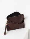 Roxanne Leather Clutch in Brown