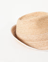 Washboard Hat in Straw/White