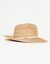 Wrapped Up Hat in Straw/White