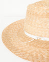 Wrapped Up Hat in Straw/White