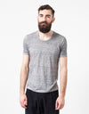 Linen T-shirt in Dolphin