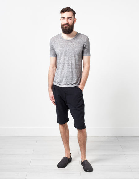 Linen T-shirt in Dolphin