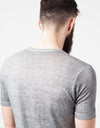 Linen T-shirt in Dolphin