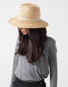 Wrapped Up Hat in Straw/White