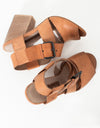 Buckle Strap Heel in Brown