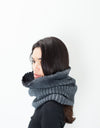 Knit Neck Warmer in Grey