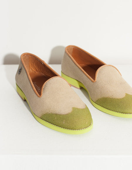 Wingtip Loafer in Lime