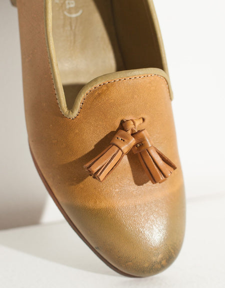 Leather Loafer in Lime