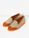 Wingtip Loafer in Orange