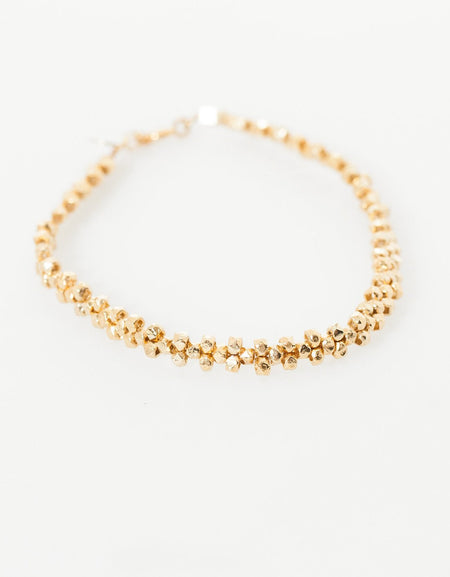 Lane Bead Bracelet in Gold Brass