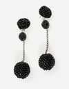 Drop Cluster Earring in Black