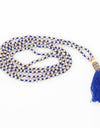 Prayer Bead Necklace in Grey/Blue