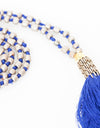 Prayer Bead Necklace in Grey/Blue
