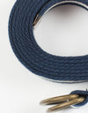 Striped Web Belt in Navy/White